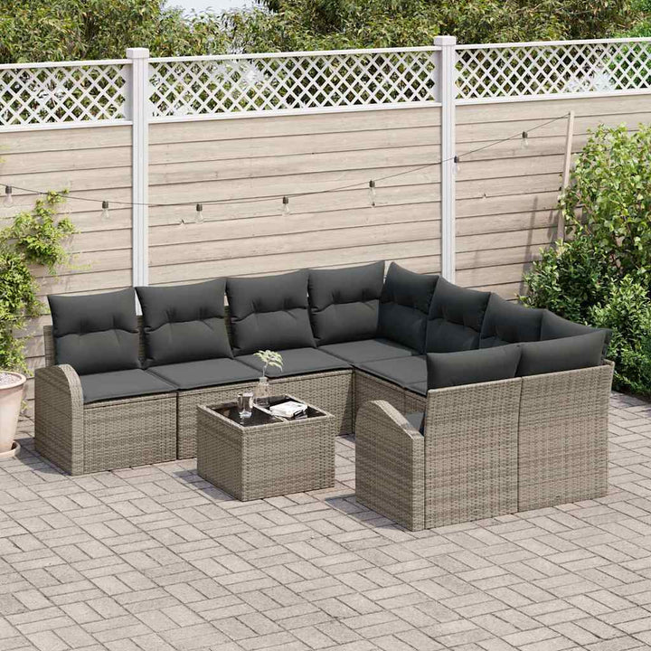 Havesofa Sæt Grå 55 x 55 x 37 cm polyrattan