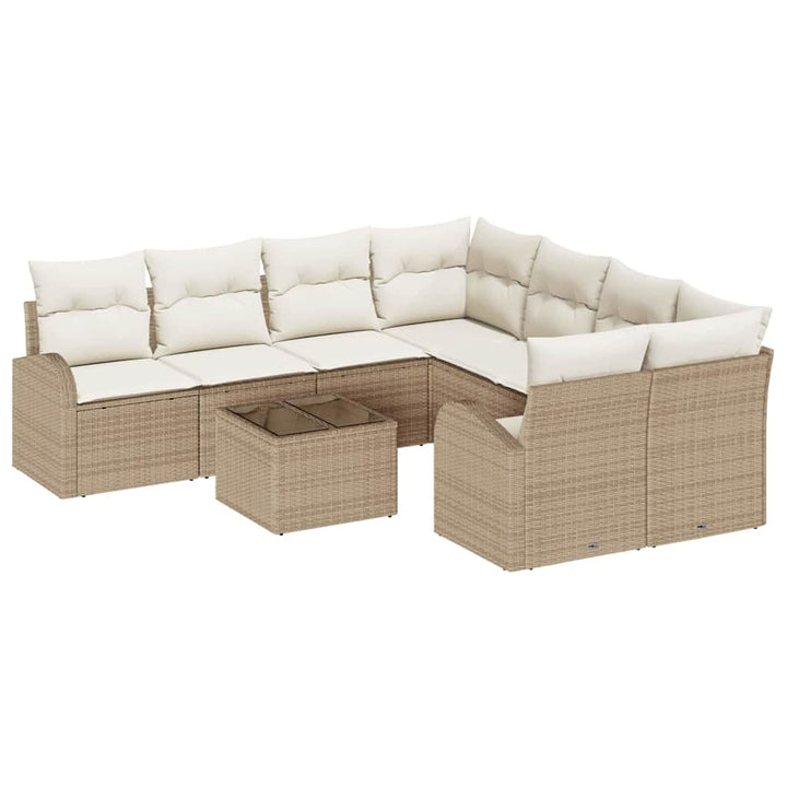 Havesofa Sæt Beige 55 x 55 x 37 cm polyrattan