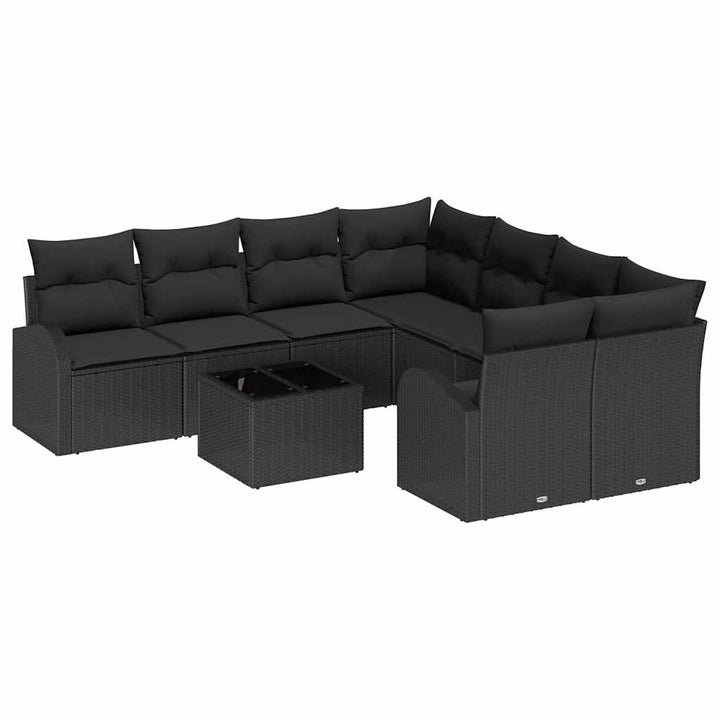 Havesofa Sæt Sort 55 x 55 x 37 cm polyrattan