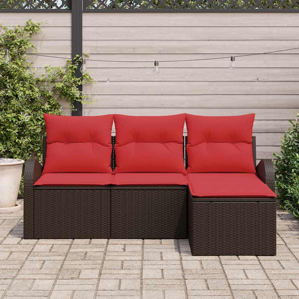 Havesofa Sæt Brun polyrattan