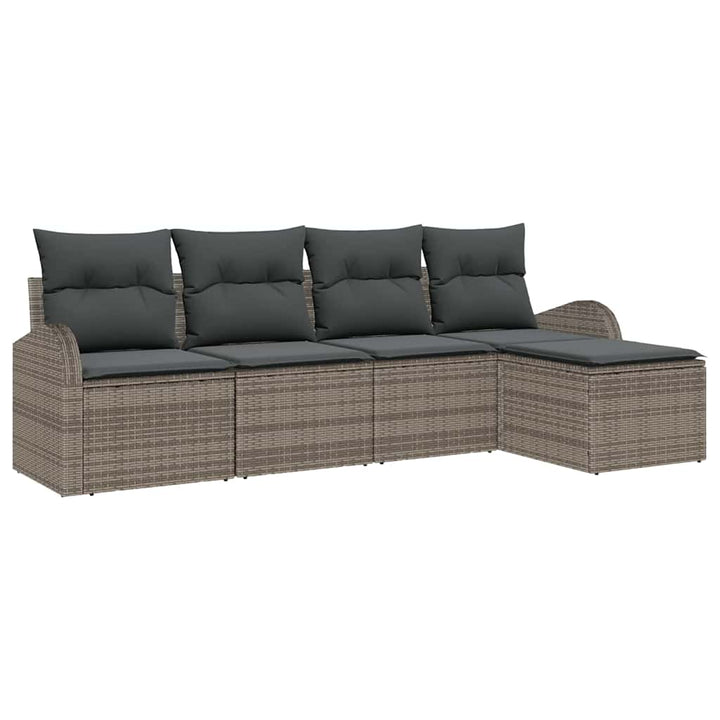 Havesofa Sæt Grå polyrattan