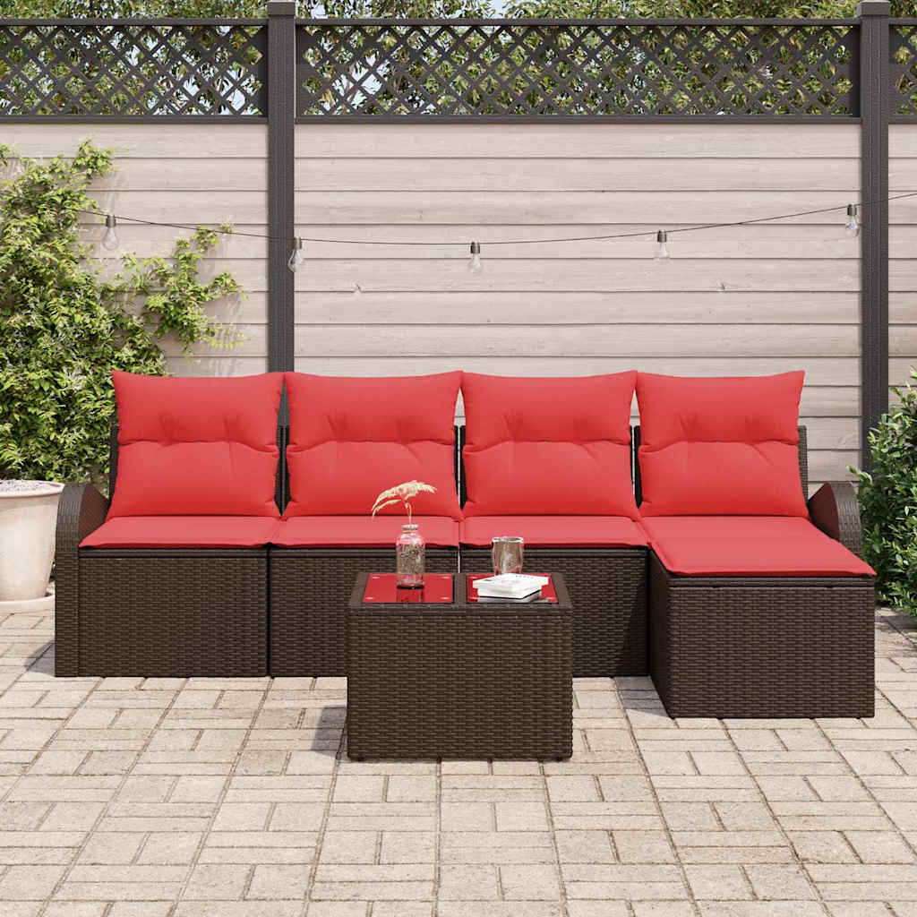 Havesofa Sæt Brun polyrattan