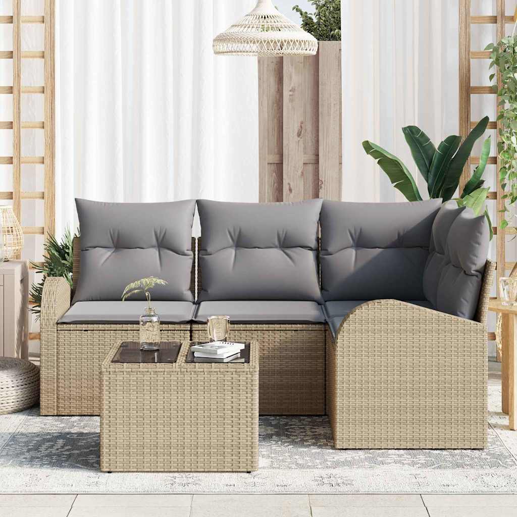 Havesofa Sæt Beige polyrattan