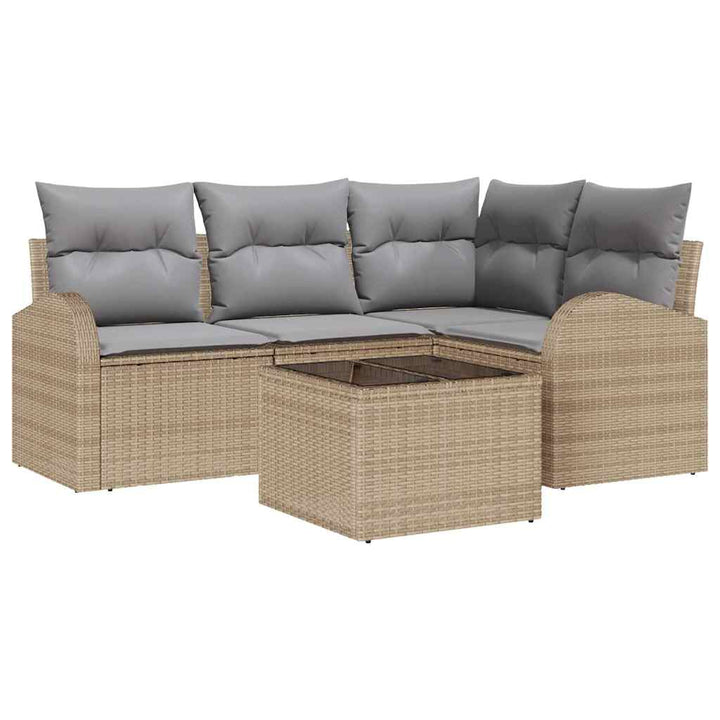 Havesofa Sæt Beige polyrattan