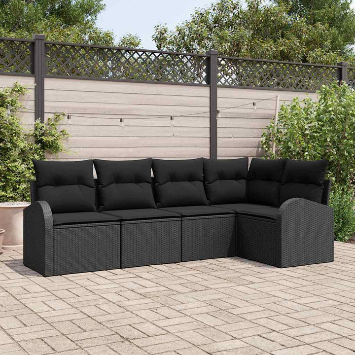 Sofa Sæt med pude Sort Polyester