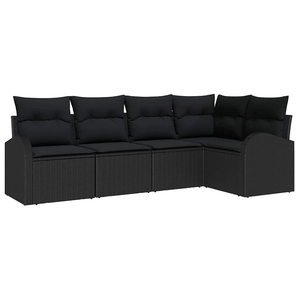 Sofa Sæt med pude Sort Polyester