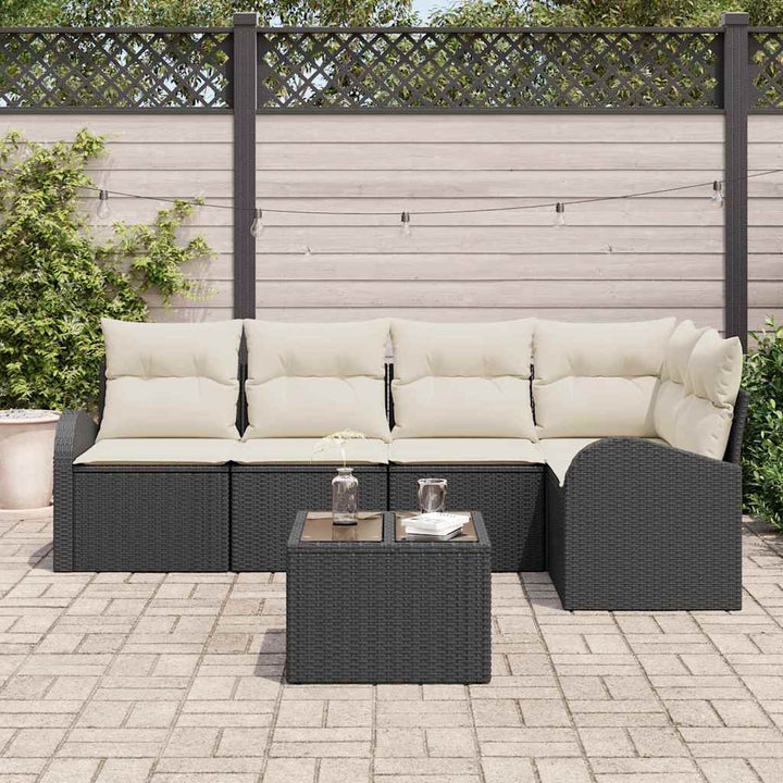 Sofa Sæt med pude Sort Polyester