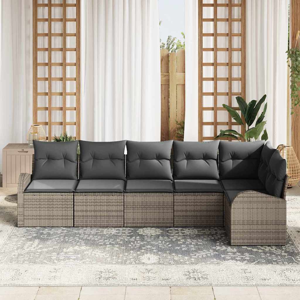 Havesofa Sæt Grå polyrattan