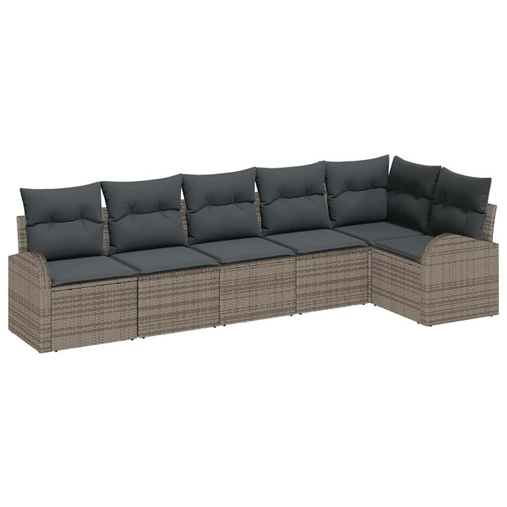 Havesofa Sæt Grå polyrattan