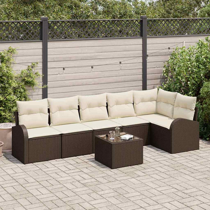 Havesofa Sæt Brun polyrattan