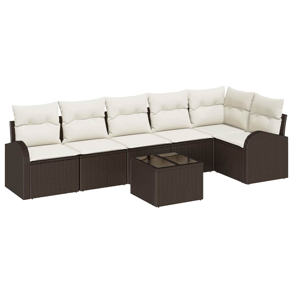 Havesofa Sæt Brun polyrattan