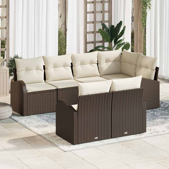 Havesofa Sæt Brun polyrattan