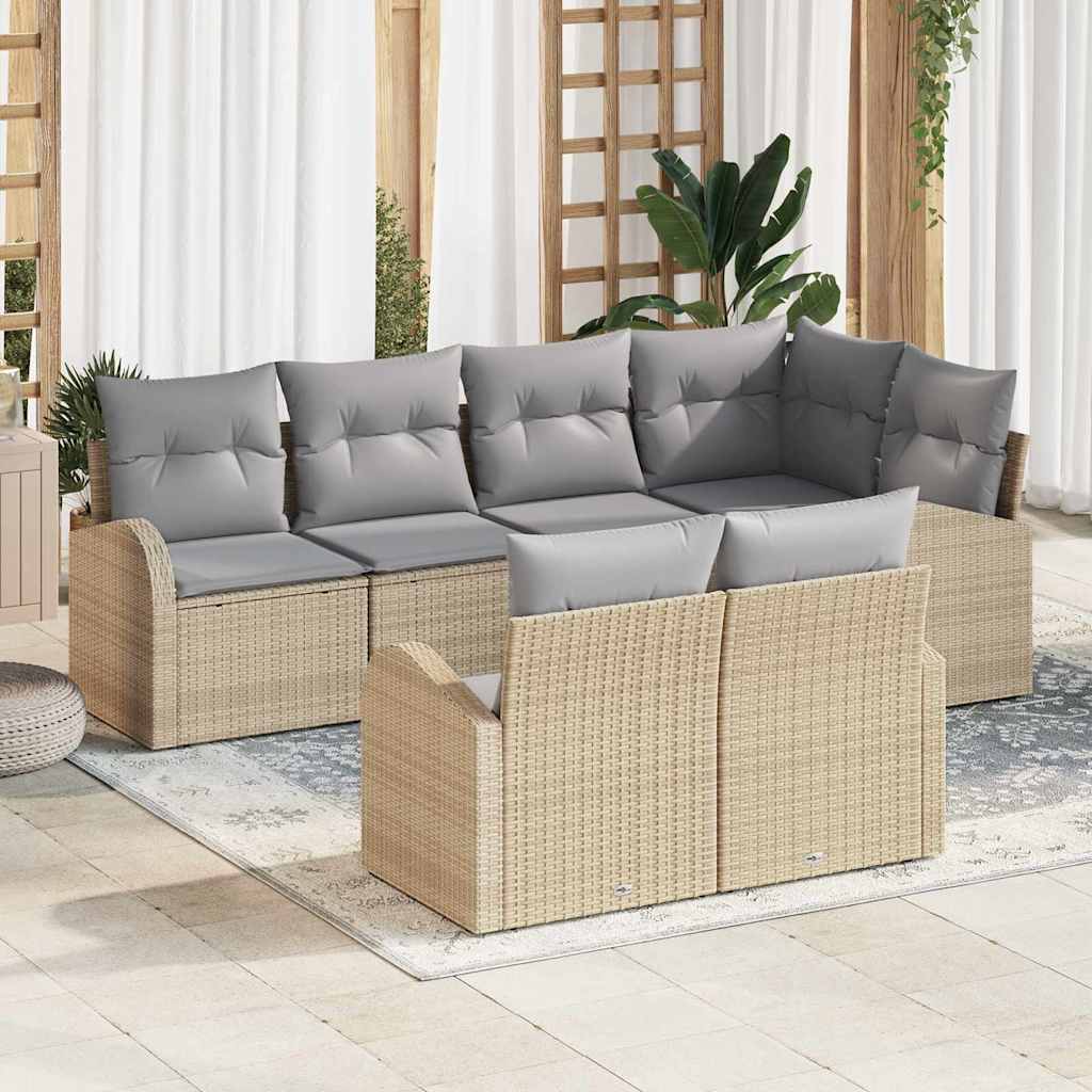 Havesofa Sæt Beige polyrattan