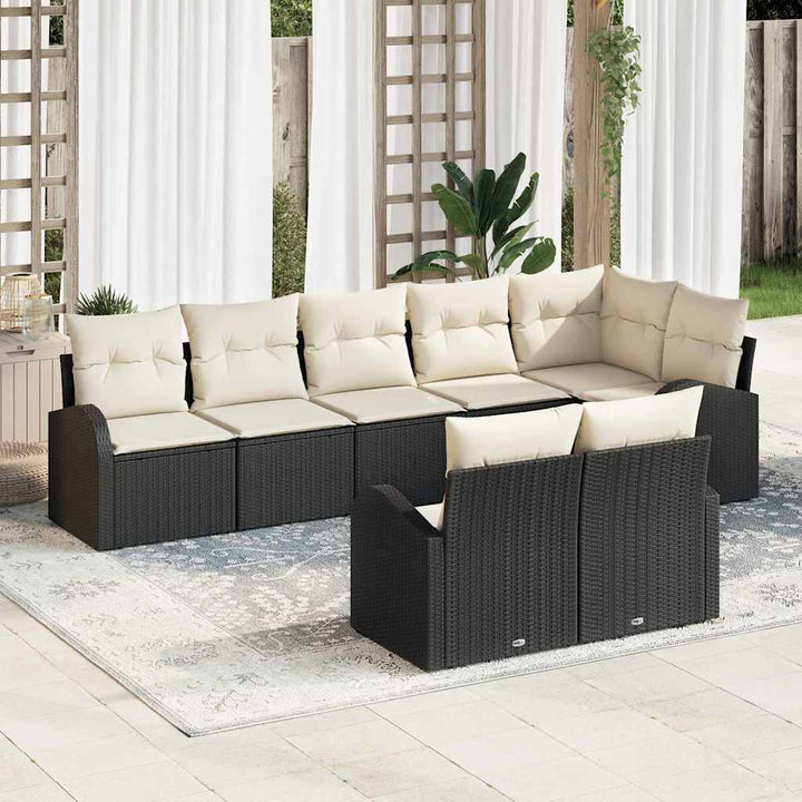 Havesofa Sæt 8 pcs polyrattan