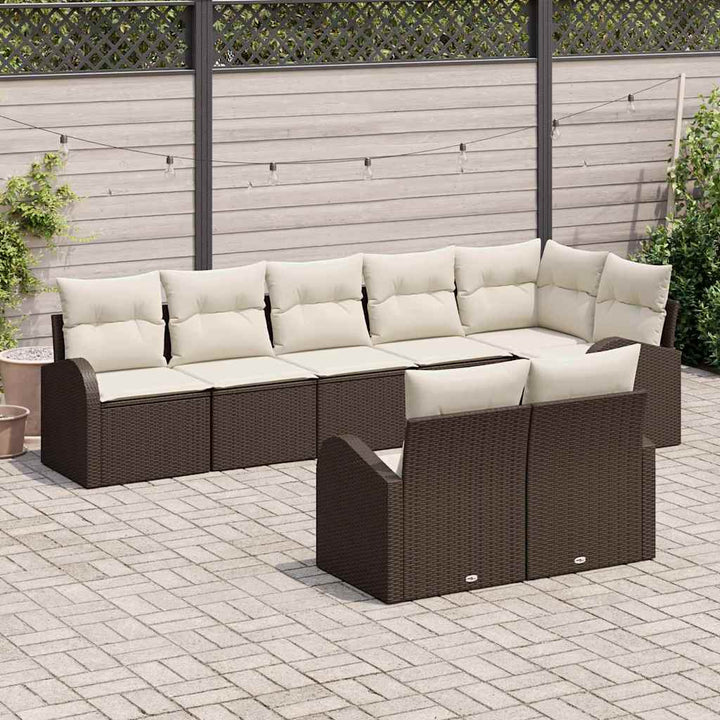 Havesofa Sæt 8 pcs polyrattan