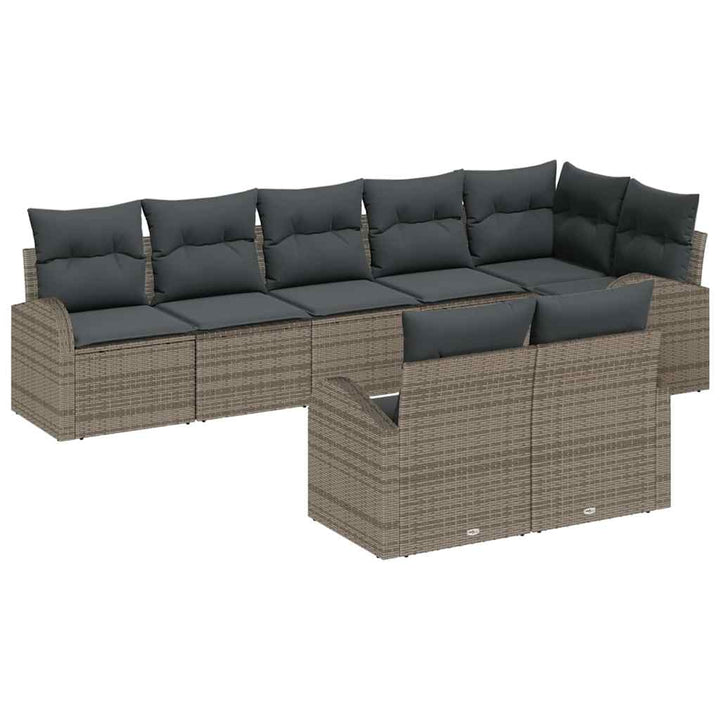 Havesofa Sæt 8 pcs polyrattan