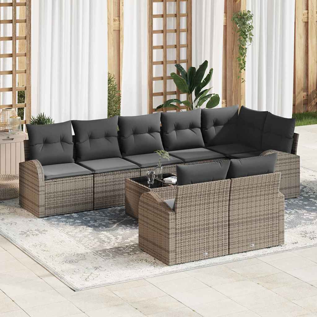 Havesofa Sæt Grå 55 x 55 x 37 cm polyrattan