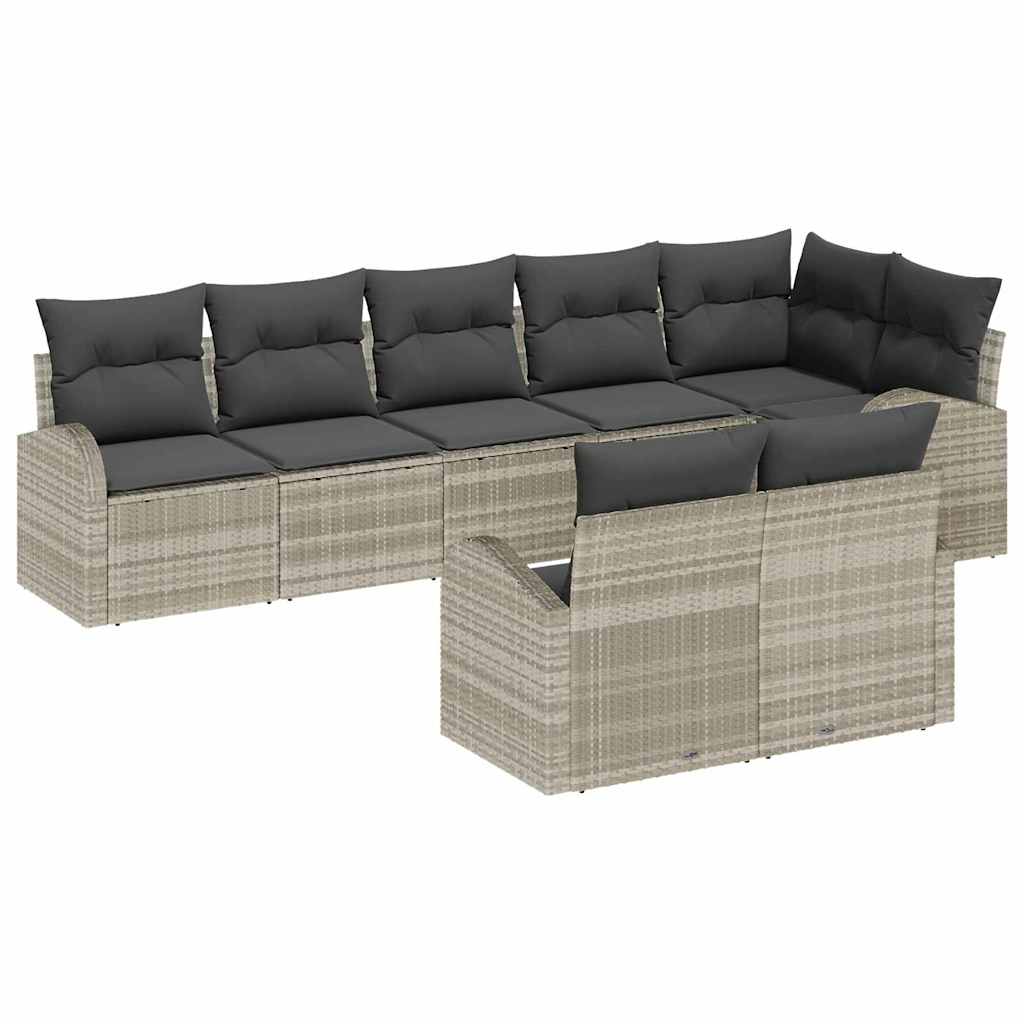 Havesofa Sæt Lysegrå 55 x 55 x 37 cm polyrattan