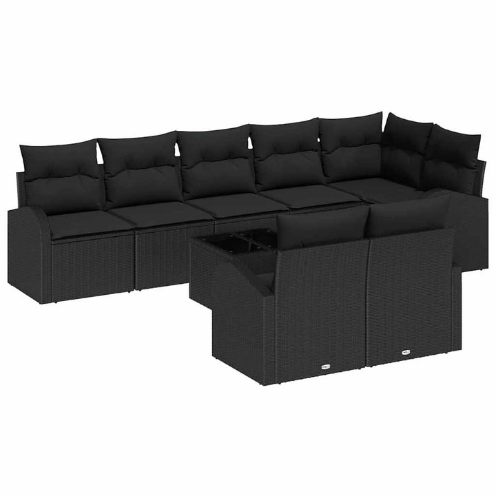 Havesofa Sæt 9 pcs polyrattan