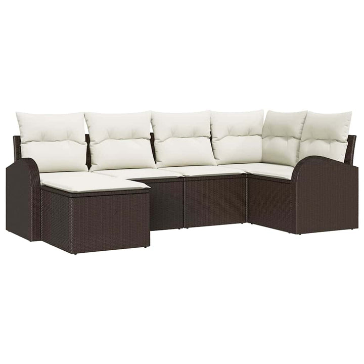 Havesofa Sæt Brun polyrattan