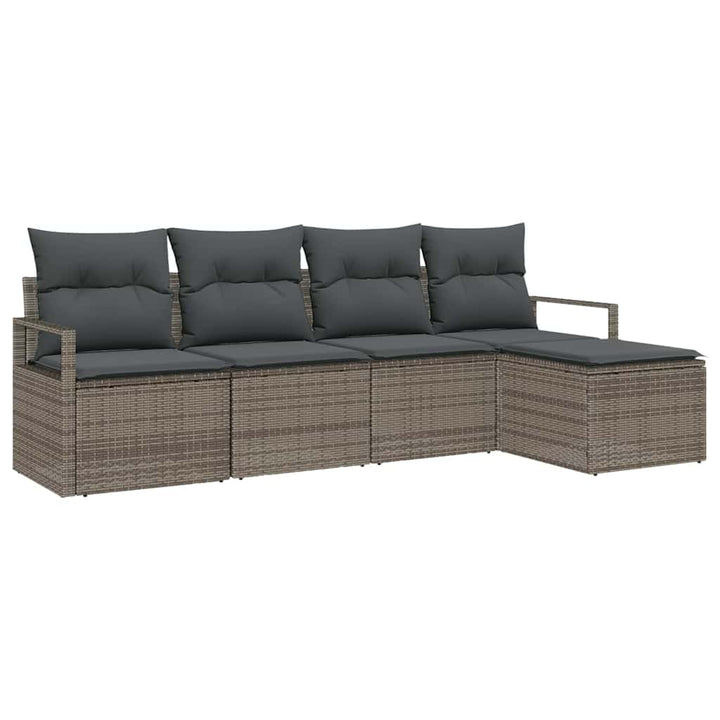 Sofa Sæt 5 pcs Grå polyrattan