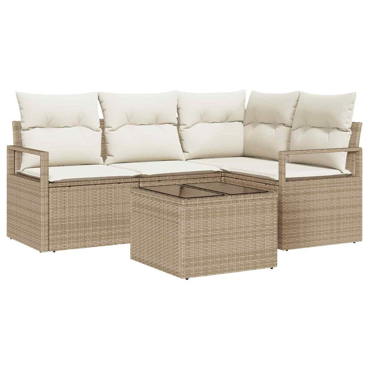 Sofa Sæt 5 pcs Beige polyrattan