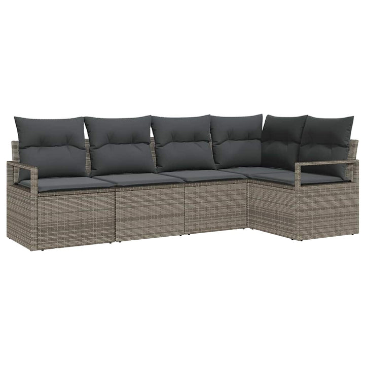Sofa Sæt 5 pcs Grå polyrattan