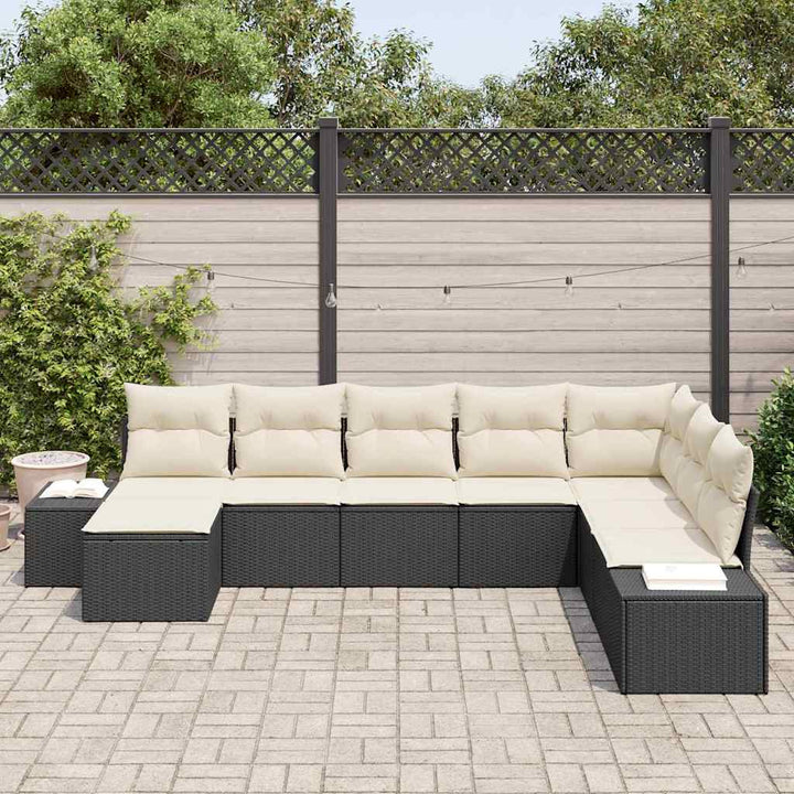 Havesofa Sæt med pude 8 pcs polyrattan