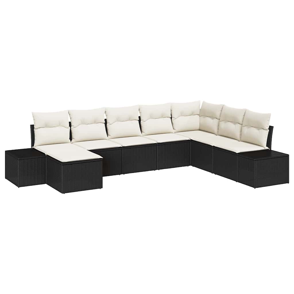 Havesofa Sæt med pude 8 pcs polyrattan