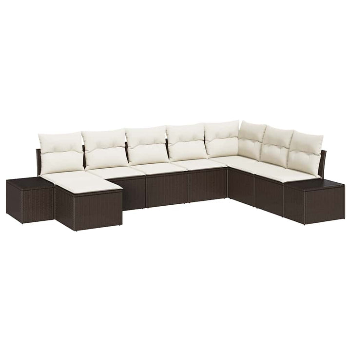 Havesofa Sæt med pude 8 pcs polyrattan
