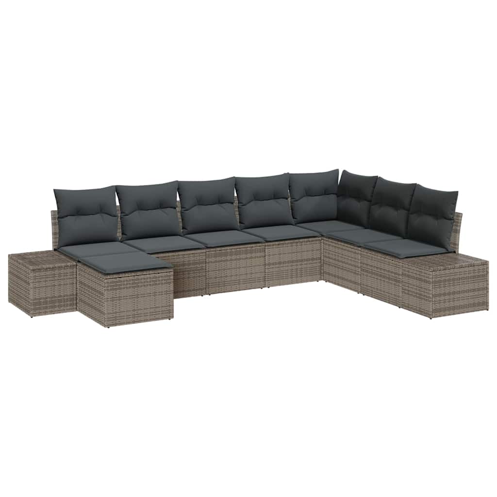 Havesofa Sæt med pude 8 pcs polyrattan