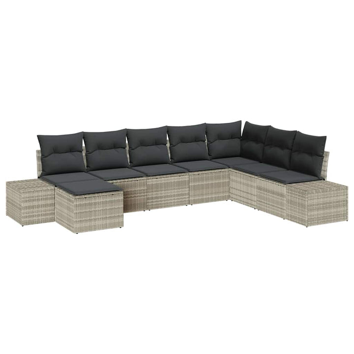 Havesofa Sæt med pude 8 pcs polyrattan