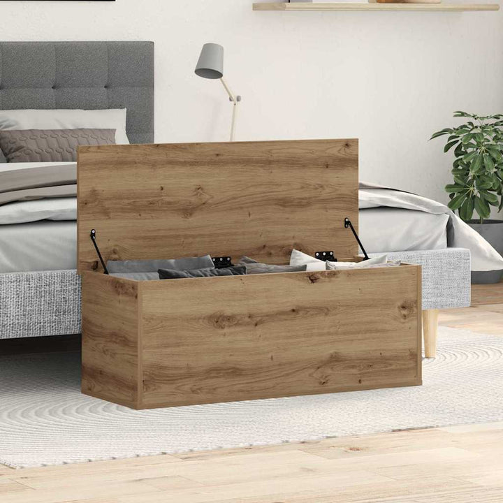 Opbevaringskasse Artisan Egetræ 90 x 35 x 35 cm Konstrueret træ
