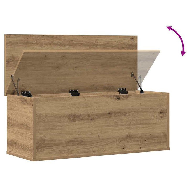 Opbevaringskasse Artisan Egetræ 90 x 35 x 35 cm Konstrueret træ