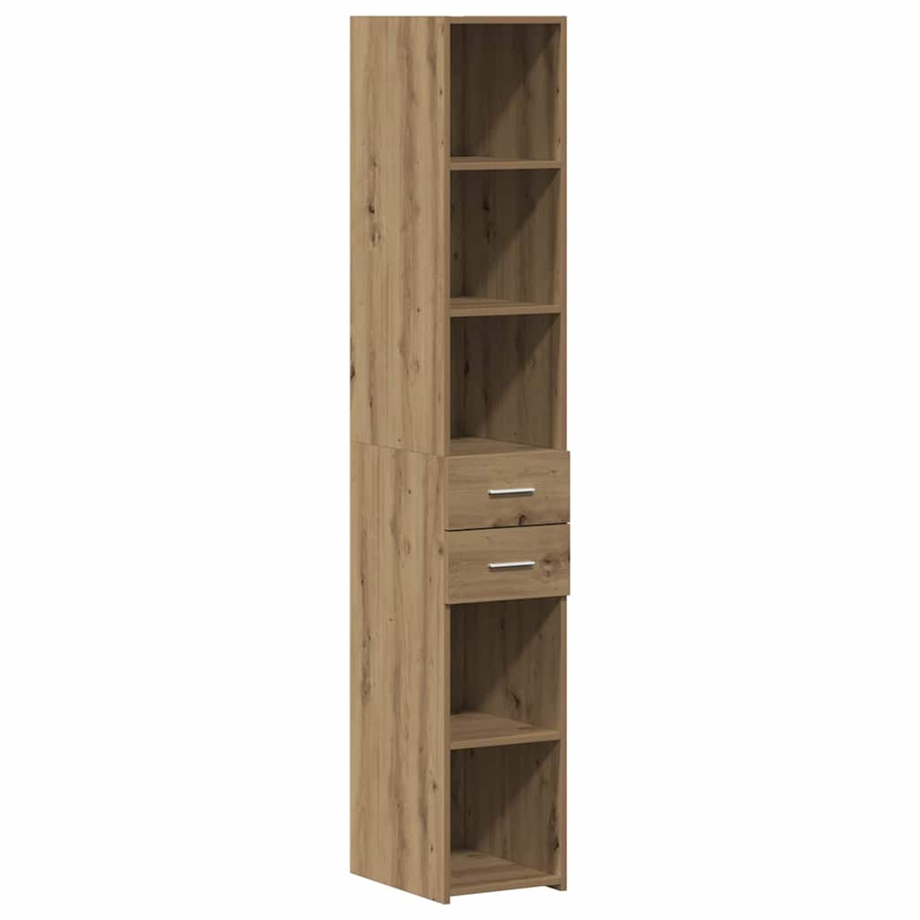 Bogreol med skuffe Artisan Egetræ 30 x 42.4 x 185.2 cm