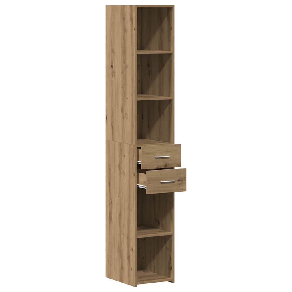 Bogreol med skuffe Artisan Egetræ 30 x 42.4 x 185.2 cm