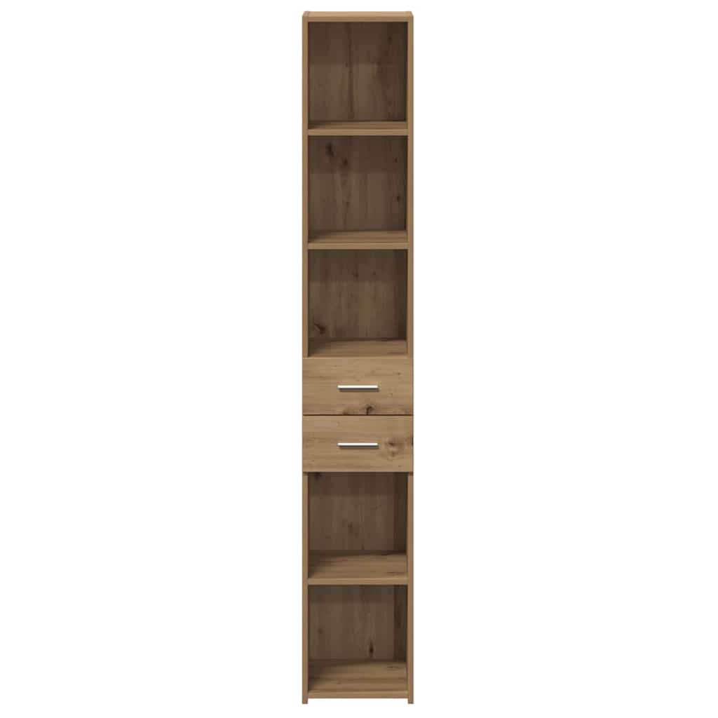 Bogreol med skuffe Artisan Egetræ 30 x 42.4 x 185.2 cm