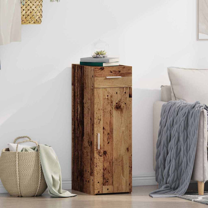 Sideboard med skuffe Gammelt træ 30 x 42,5 x 93 cm