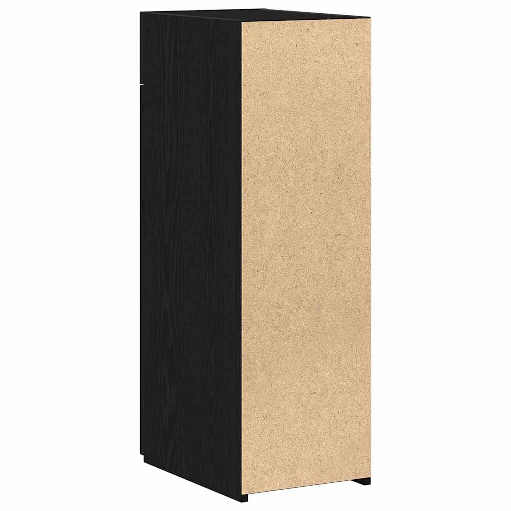 Sideboard med skuffe Sort eg 30 x 42,5 x 93 cm