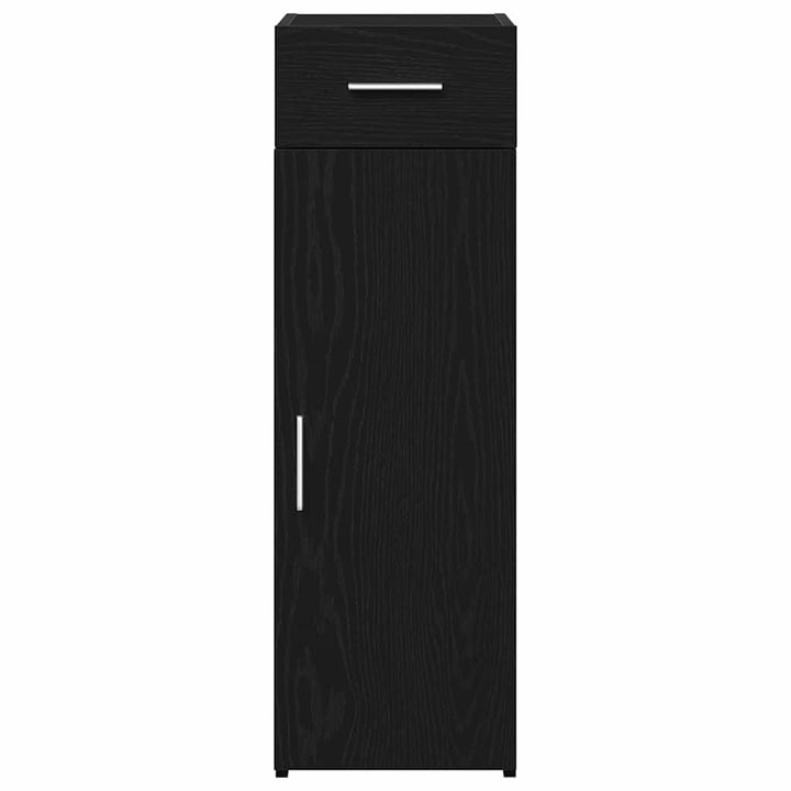 Sideboard med skuffe Sort eg 30 x 42,5 x 93 cm