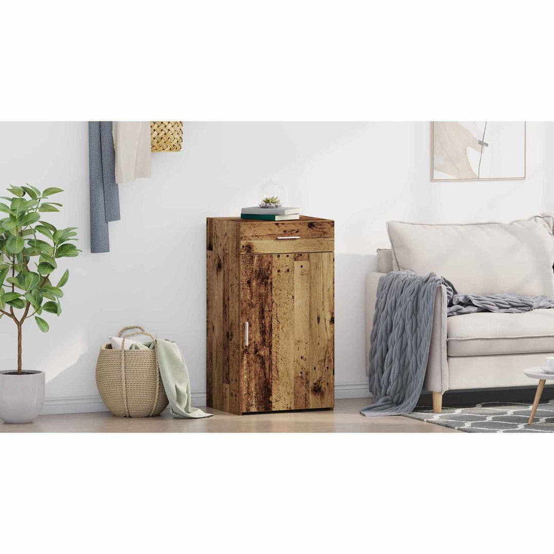 Sideboard med skuffe Gammelt træ 50 x 42,5 x 93 cm