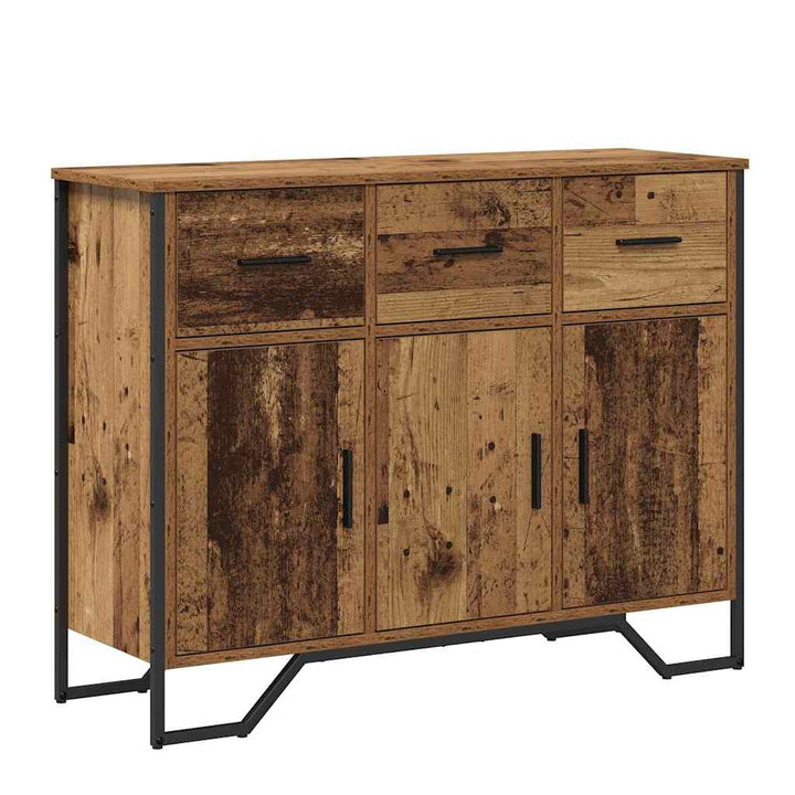 Sideboard med skuffe Gammelt træ 97 x 32,5 x 74,5 cm