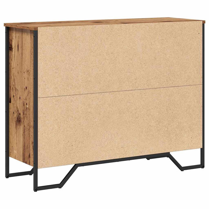 Sideboard med skuffe Gammelt træ 97 x 32,5 x 74,5 cm