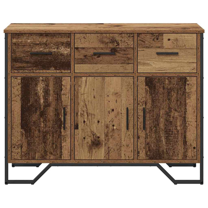 Sideboard med skuffe Gammelt træ 97 x 32,5 x 74,5 cm