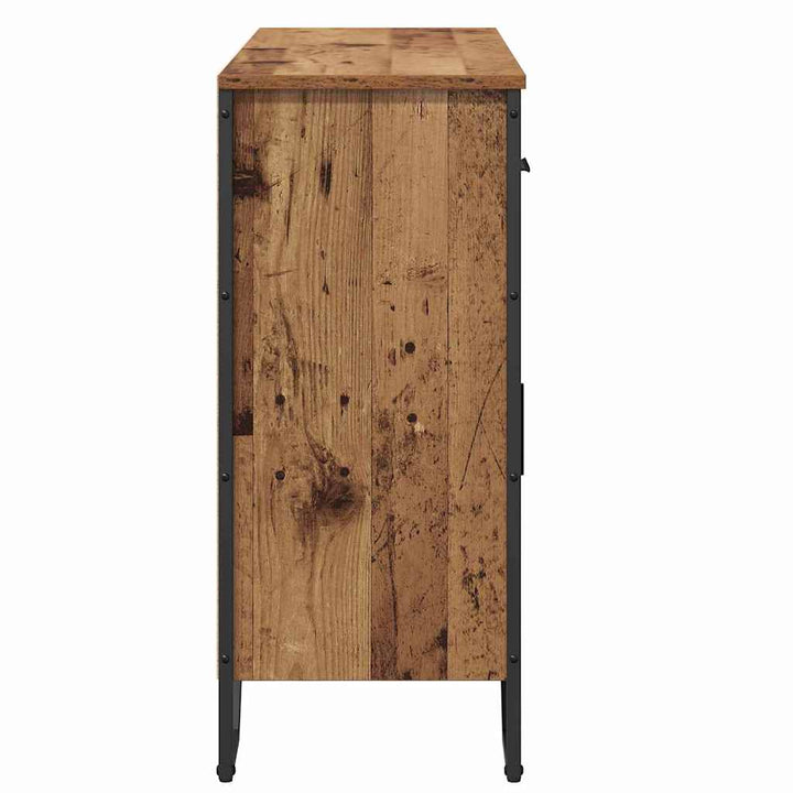 Sideboard med skuffe Gammelt træ 97 x 32,5 x 74,5 cm