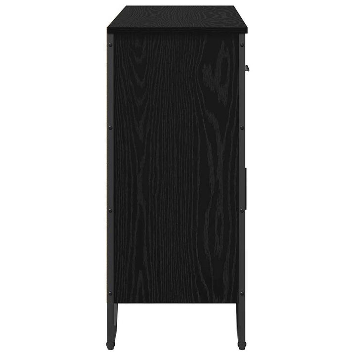 Sideboard med skuffe Sort eg 97 x 32,5 x 74,5 cm