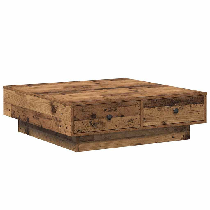 Sofabord Gammelt træ 90 x 90 x 28 cm Konstrueret træ