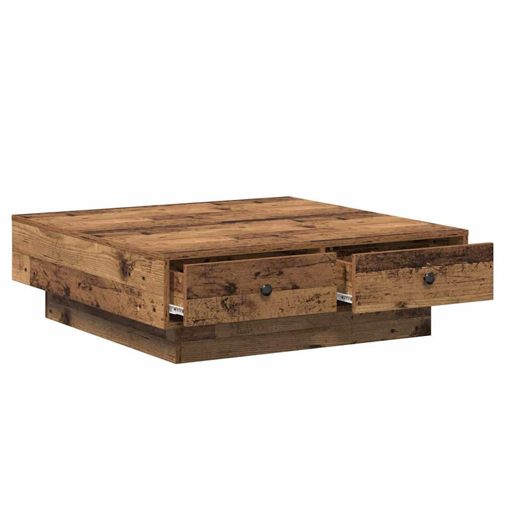 Sofabord Gammelt træ 90 x 90 x 28 cm Konstrueret træ