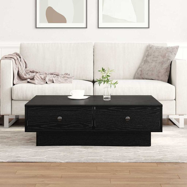 Sofabord Sort eg 90 x 90 x 28 cm Konstrueret træ