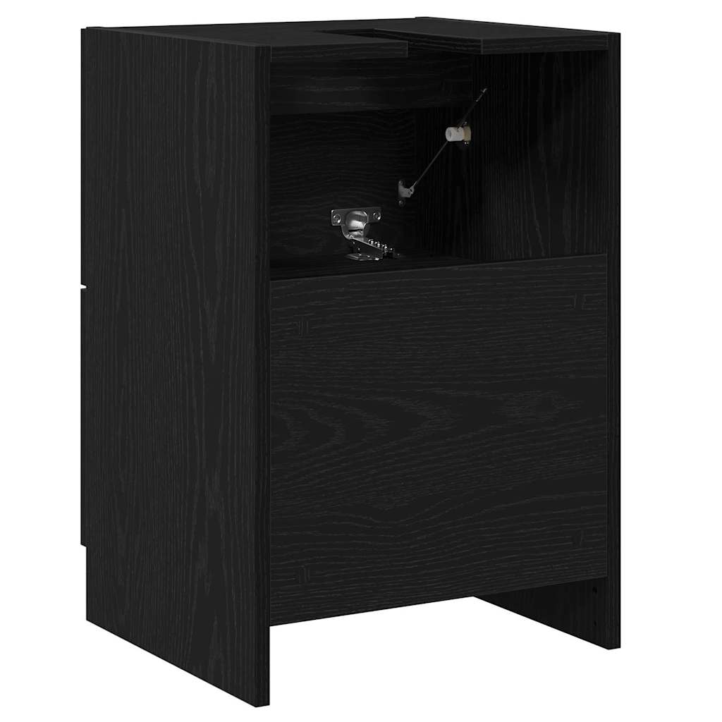 Badeværelsesskab Sort eg 40 x 37 x 59 cm Konstrueret træ
